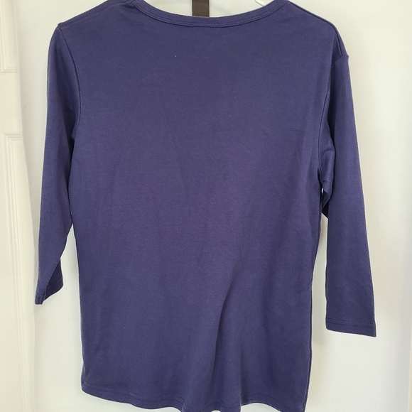 (1651) Sawyer Creek Studio Woman's Long Sleeve Pullover Blouse,Size: Medium Blue - Picture 12 of 16